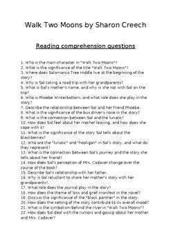 Walk Two Moons Comprehension Question Answers Doc