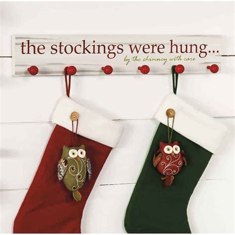 Wall-mounted mantle stocking holders: