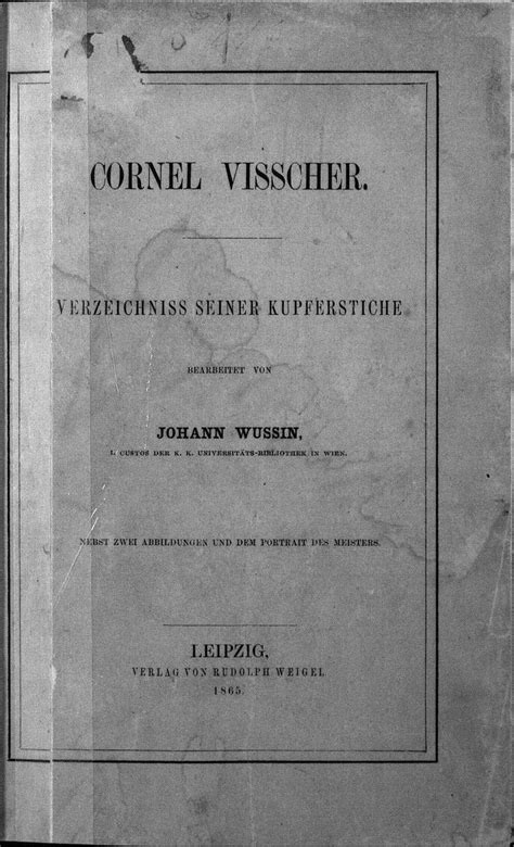 Wallerant Vaillant. Verzeichniss seiner Kupferstiche und SchabkunstblÃ¤tter beschrieben von J.E. Wessely Doc