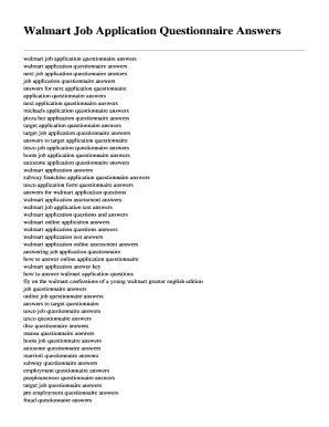 Walmart Application Answer Key Doc