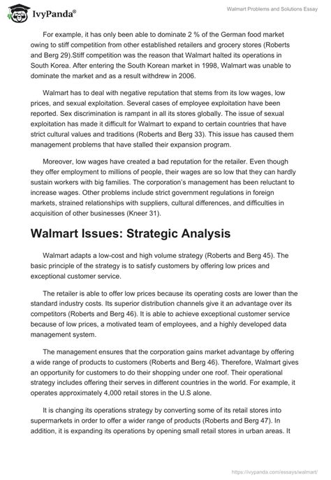 Walmart Problems And Solutions PDF