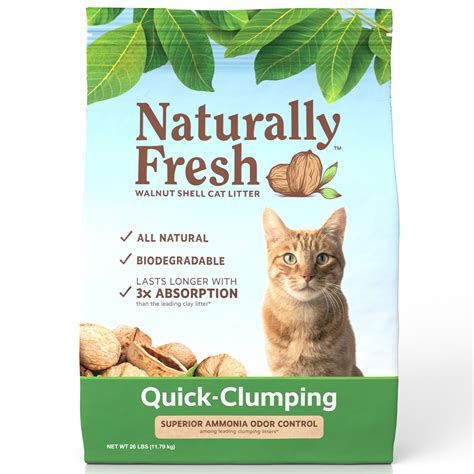 Walnut cat litter for dust reduction