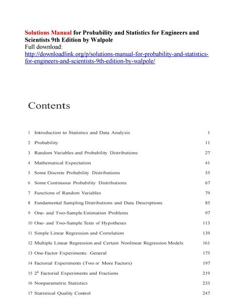 Walpole Solution Manual 9th PDF