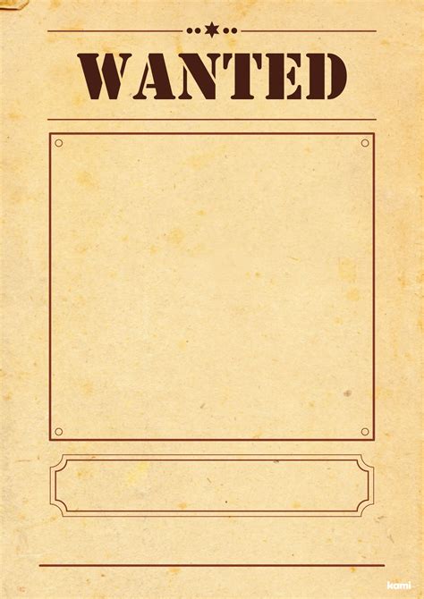 Wanted Poster Template Free