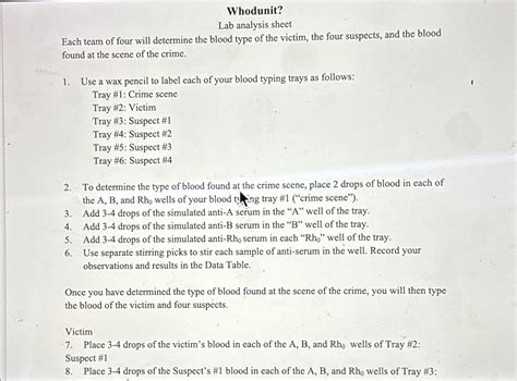 Wards Blood Whodunit Lab Activity Answers Epub