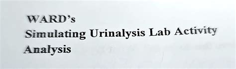 Wards Simulating Urinalysis Lab Answers PDF