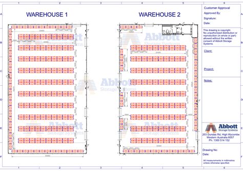 Warehouse Racking Layout Template