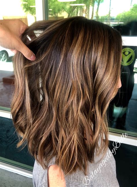 Warm Brunette with Golden Highlights: