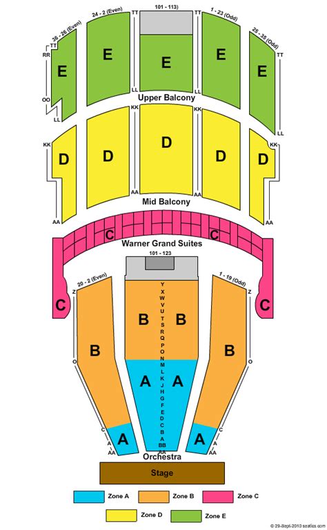 Warner Theatre - Dc Seating Chart
