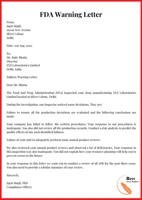 Warning Letter Template