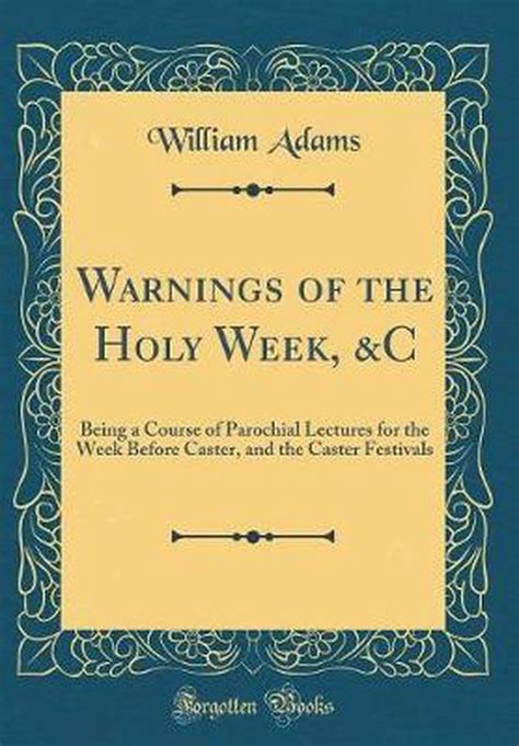 Warnings of the Holy Week Epub