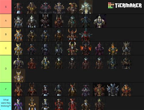 Warrior Tier Sets: The Complete Guide