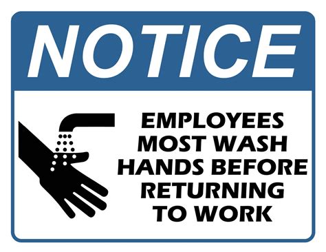 Wash Hands Printable Sign
