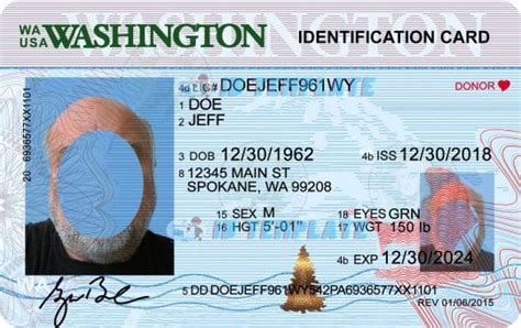 Washington State Id Template