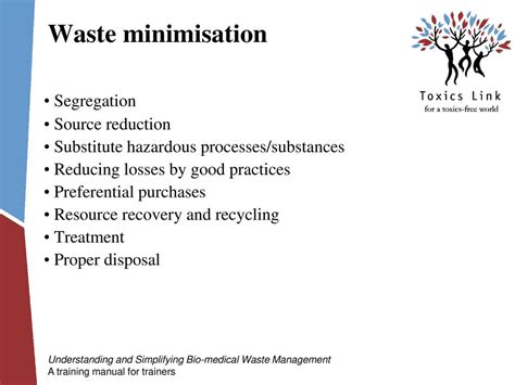 Waste Mnimisation A Training Manual Reader