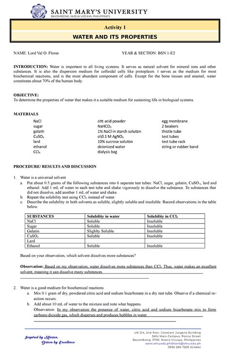 Water And Its Properties Section Review Answer Epub