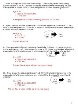 Water Potential Practice Problems: Master the Concepts