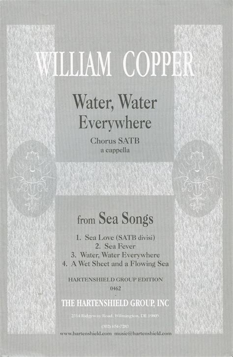 Water Water Everywhere Chorus SATB a cappella From Sea Songs No 3