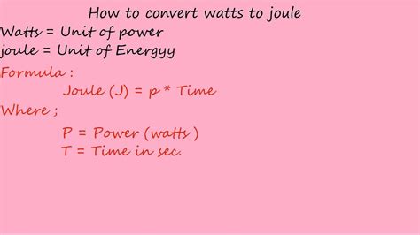 Watt a Joule: Delving into the Units of Power and Energy