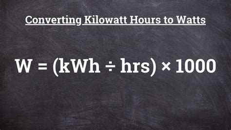 Watt to Kilowatt: Understanding Power Conversion