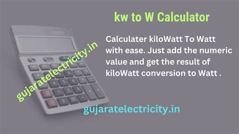 Watt to Kilowatt Calculator: Effortlessly Convert Electrical Power