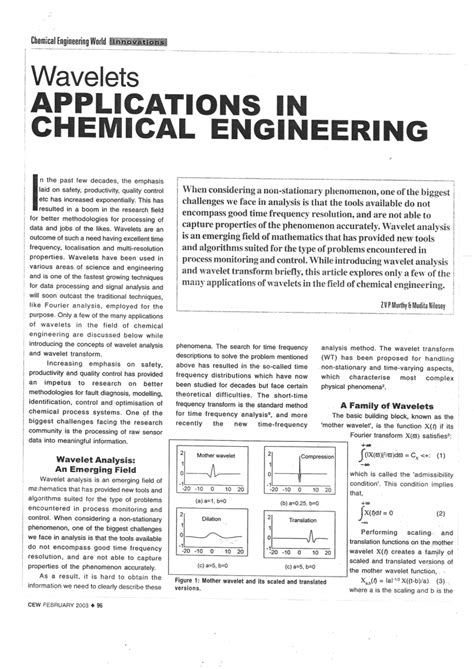 Wavelet Applications in Chemical Engineering 1st Edition Reader