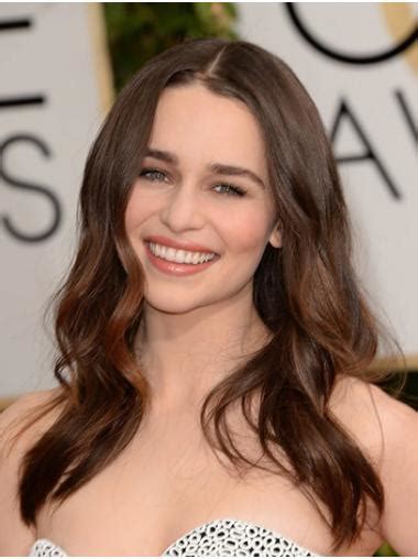 Wavy 18" Long Brown Synthetic Emilia Clarke Wigs