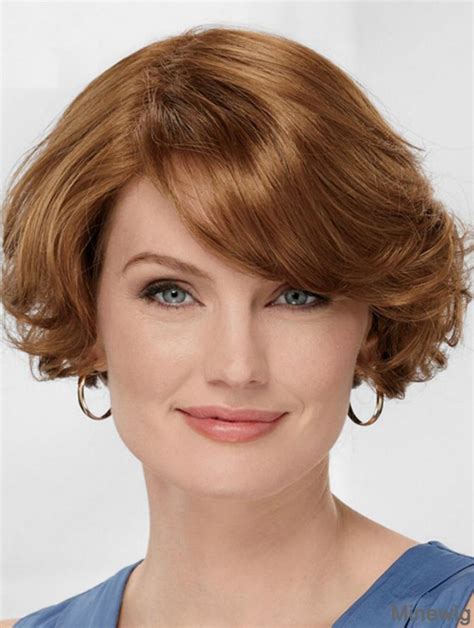 Wavy Auburn 8" Layered Capless Short Hairstyles VS 2025