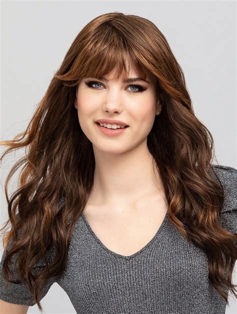 Wavy Brown Capless Synthetic 16" Modern Long Wigs