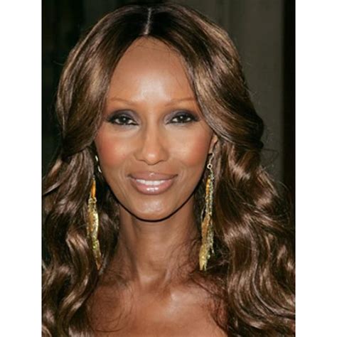 Wavy Brown Full Lace Long Without Bangs Iman Wigs