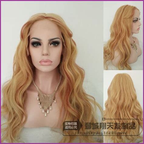 Wavy Lace Front Blonde 100% Indian Remy Hair Ombre Wigs