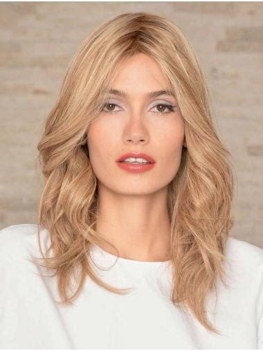 Wavy Monofilament Blonde Remy Human Hair Sassy Long Wigs