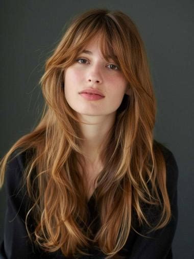 Wavy Monofilament Copper 18" Wigs For Women Long