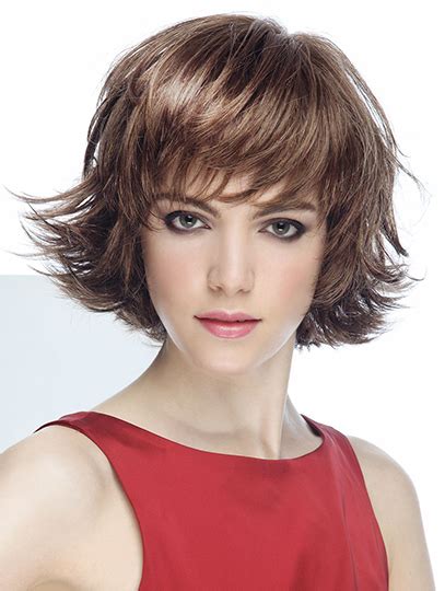 Wavy Short Brown Synthetic With Bangs Mono Wigs: 2025 VS