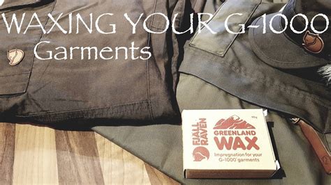 Wax your G-1000 fabric: