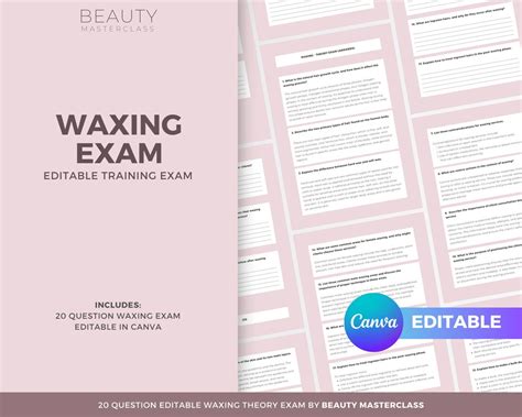 Waxing Exam Questions And Answers Ebook PDF