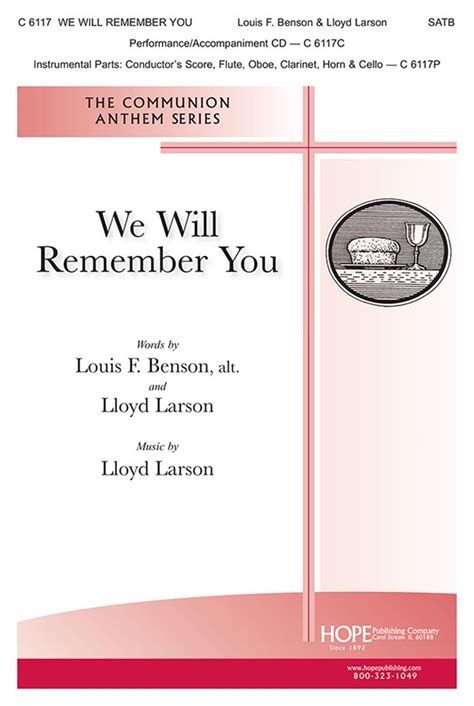 We Will Remember: SATB Ebook Reader