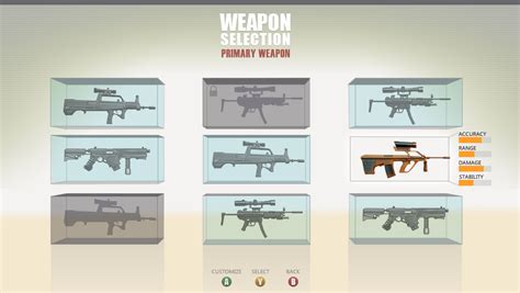 Weapon Selection: