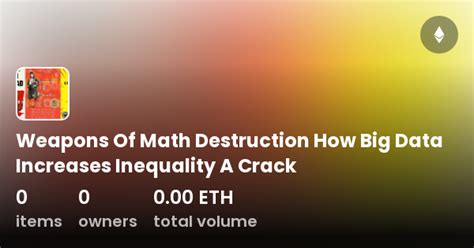 Weapons Math Destruction Increases Inequality Epub