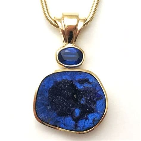 Wear blueberry azurite jewelry: