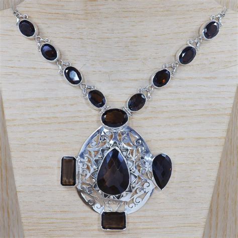 Wear smoky quartz jewelry.