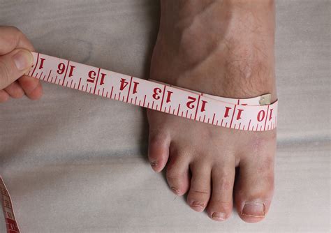 Wear socks when you measure your foot.