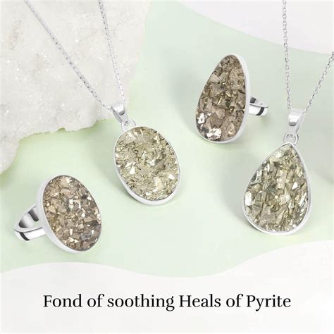 Wearing pyrite jewelry.