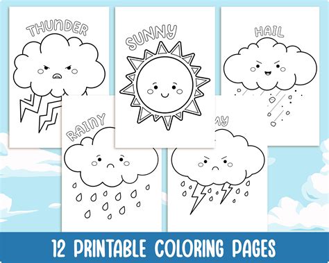Weather Coloring Pages Printable