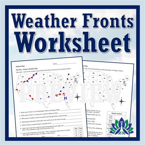 Weather Fronts Worksheets Answers Reader