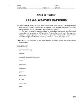 Weather Patterns Lab Answer Key PDF