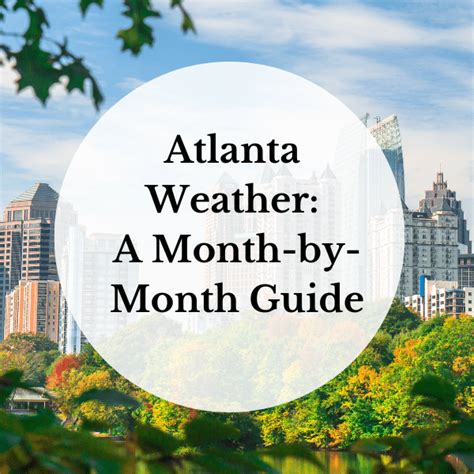 Weather in Atlanta in April: A Comprehensive Guide