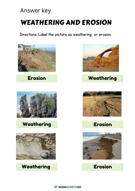 Weathering And Erosion Workbook Answer Key Doc