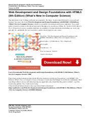 Web Development and Design Foundations with HTML5 9th Edition What s New in Computer Science Reader