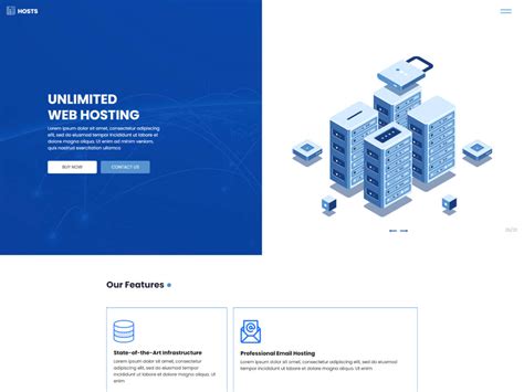Web Hosting Template Wordpress
